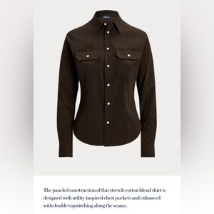 Polo by Ralph Lauren brown button up shirt